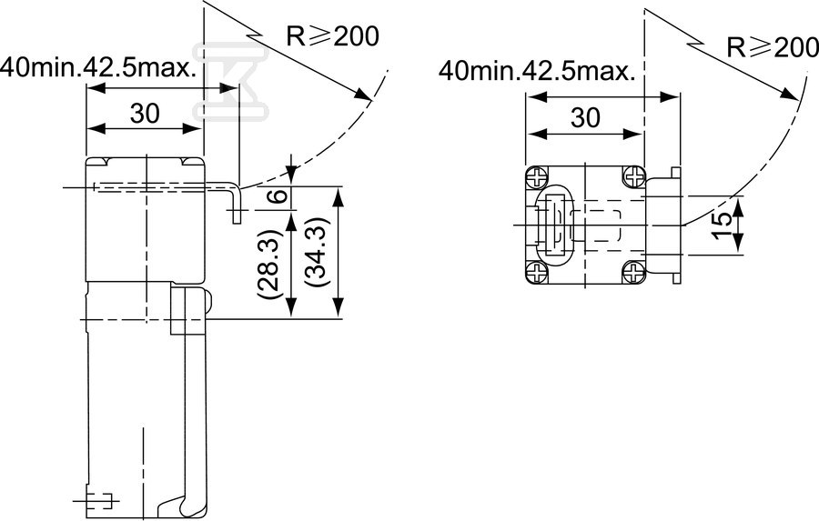 Emergency stop limit switch (plastic) - LK\293